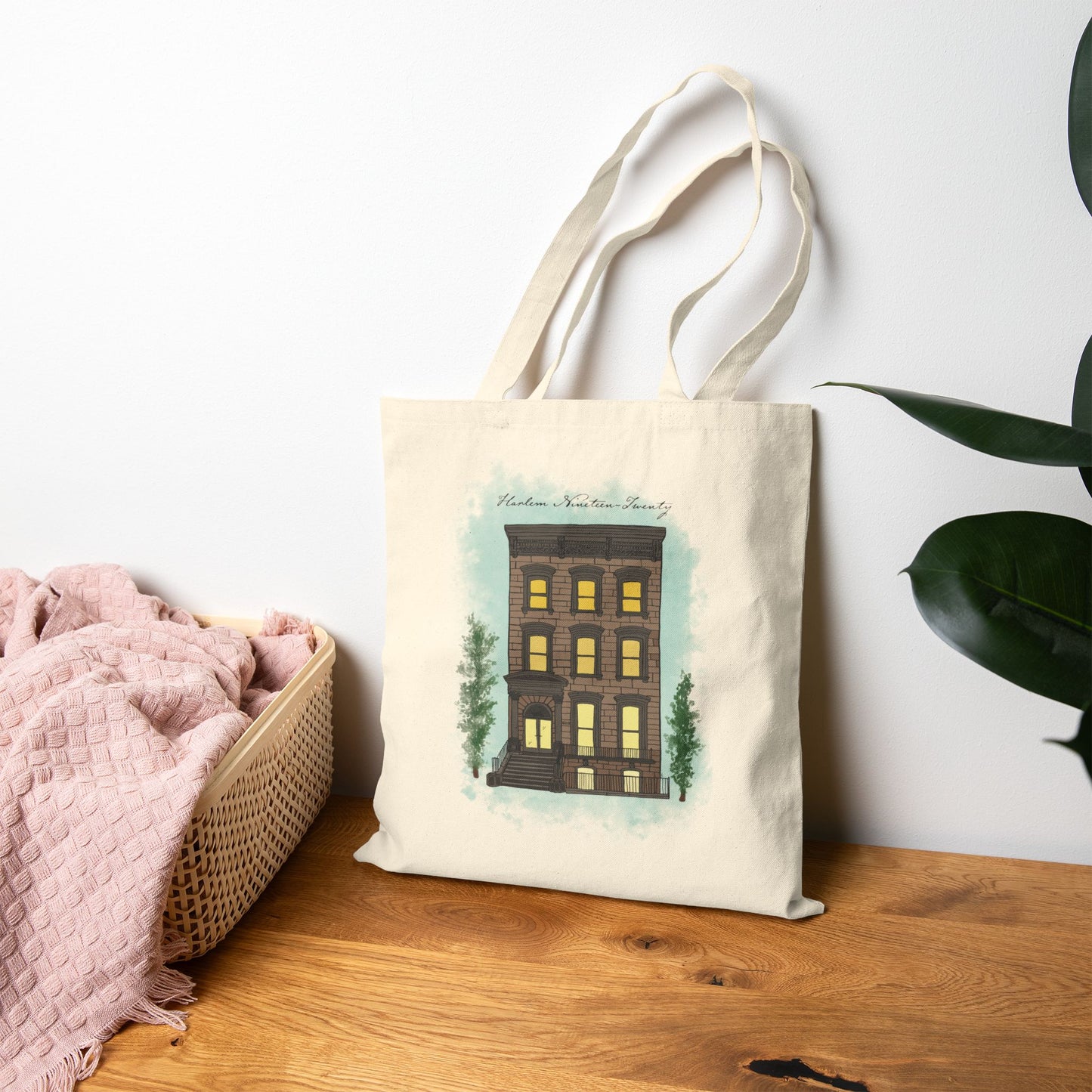 Copy of Natural Harlem 1920 Brownstone Tote Bag
